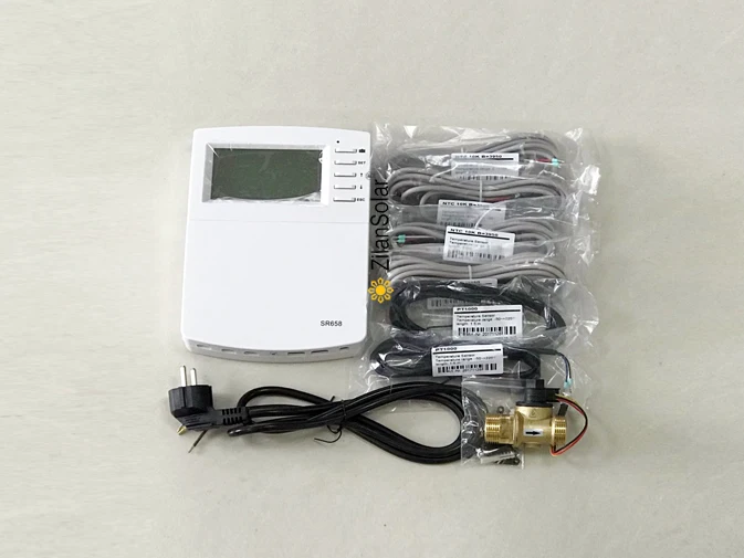 Sr658 Solar Water Heater Controller With A17 Digital Flow Meter Buy
