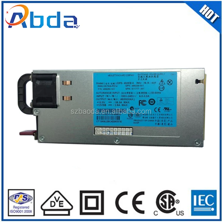 511777-001 499249-001 503296-B21 460W DL380 G6 G7 Power Supply for HP ...