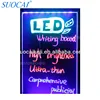 2014 New Inventions advertising solution writable Fluorescent Lighted Neon Led Bar Sign RGB Led Message Board