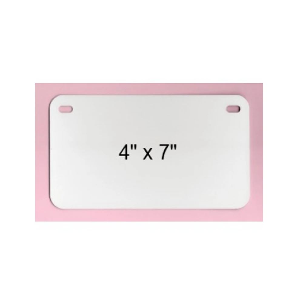 Customized Aluminum Metal Decorative Front Car Tag Sign with 4 Holes Vanity Tag 6 X 12