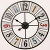 large Charm antique round metal Arabic numeral vintage home decor wall clock