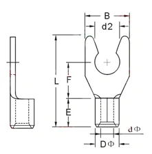 copper unizen terminals fork wire naked insulated locking non