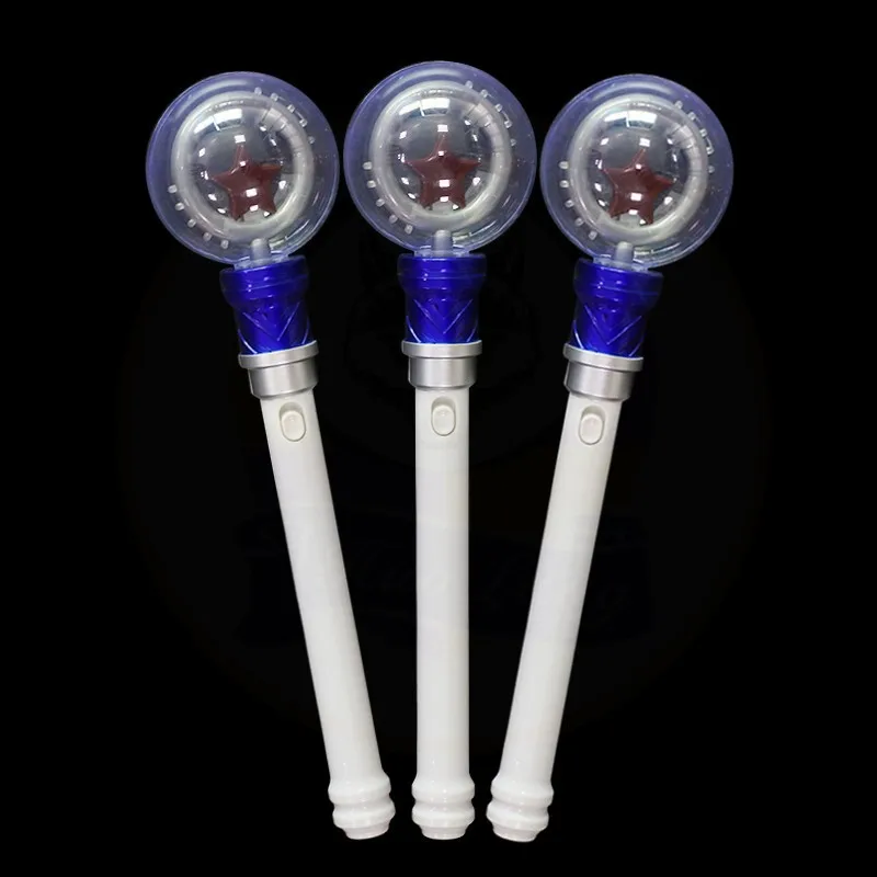 Novelty Flashing Light Up Magic Optical Spinning Wands Colorful Led