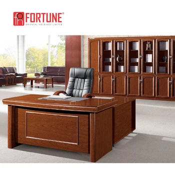 Luxury Large Size Classic Cherry Wood Office Desk Executive Desk