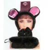 3 Pcs Mouse Kit Fancy Dress Girls Halloween Minnie Ears Bow Tie Tail Set