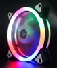 12025 Dual Ring RGB Case Fan with Programmable Rainbow Led Light and Controller