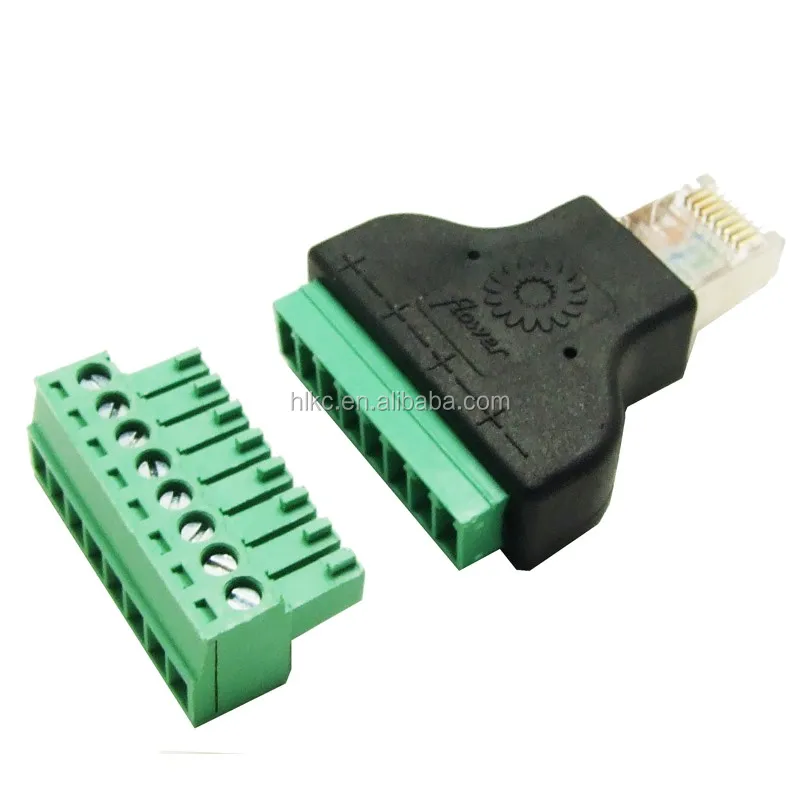 محول طرفي RJ45 إلى المسمار RJ45 ذكر إلى 8 دبوس, محول طرفي لصوت وفيديو ...
