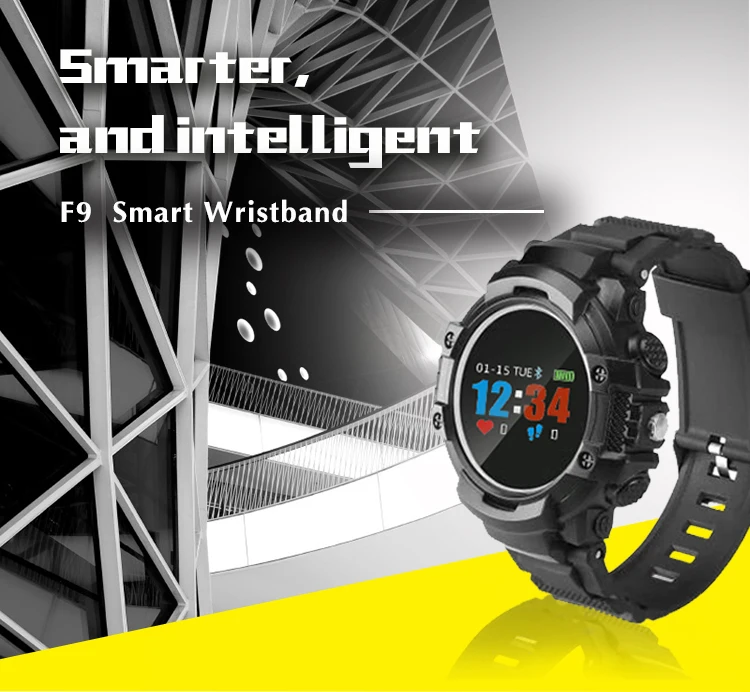 Hot sales f9 wristwatch sports step counter call reminder remote camera ip67 waterproof anti-lost long standby smart wrist watch