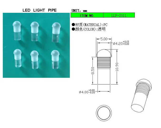 Led 0805に使用されるネジ付き防水プラスチックledライトパイプ Buy ライトパイプ 4ミリメートルledライトパイプ Ledライトpc パイプ Product On Alibaba Com