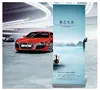 Retractable roll up banner stands