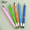 Soft touch candy color aluminum customised logo ball pen
