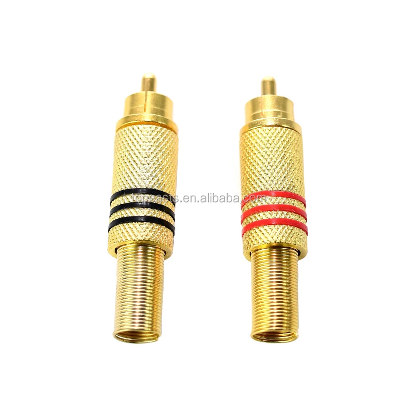 Rca Male Plug W Spring Adaptergold Plated Wholesale Buy Rca Male Plugrca Power Plugrca 8914