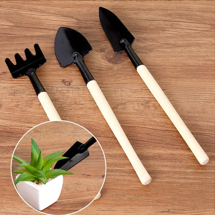 3pcs Set Mini Garden Plant Tool Gardening Tool Spade Shovel Rake ...