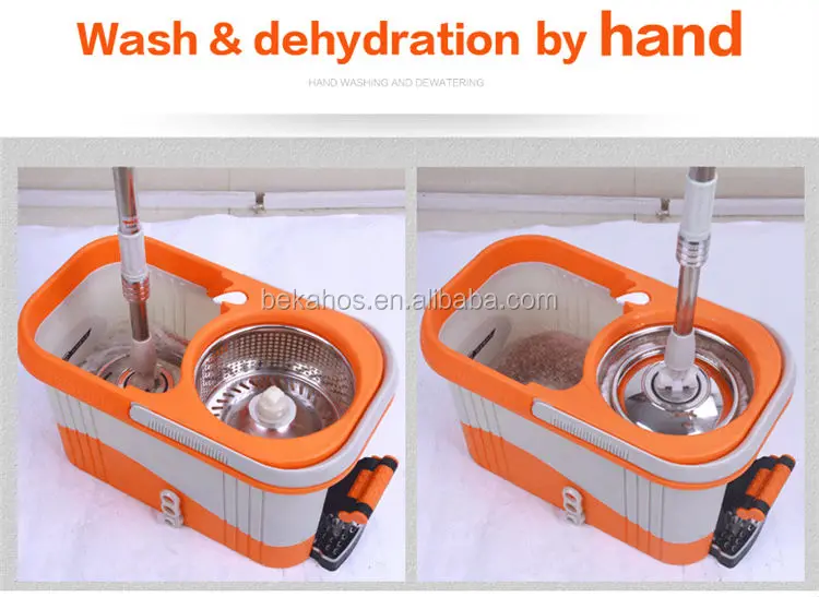 4drives Spin Mop Square bucket Orange+White (14)