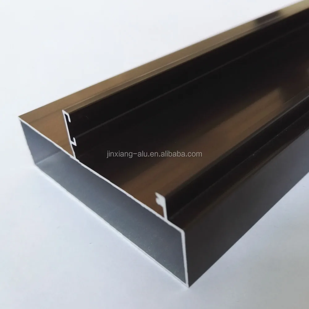 6063 t5 Extrusion Alloy Aluminum square profiles anodized bronzefor make sliding windows section for Yemen market