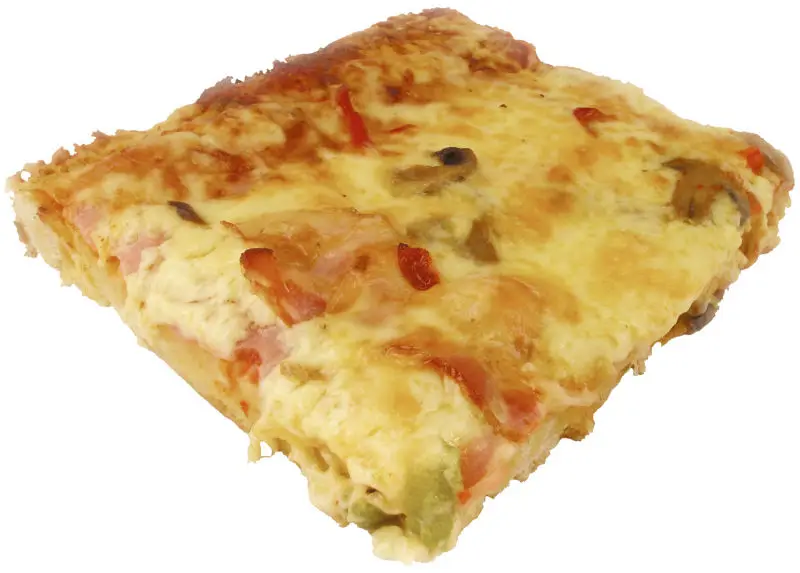 squared special ham, bacon, tomato & cheese pizza