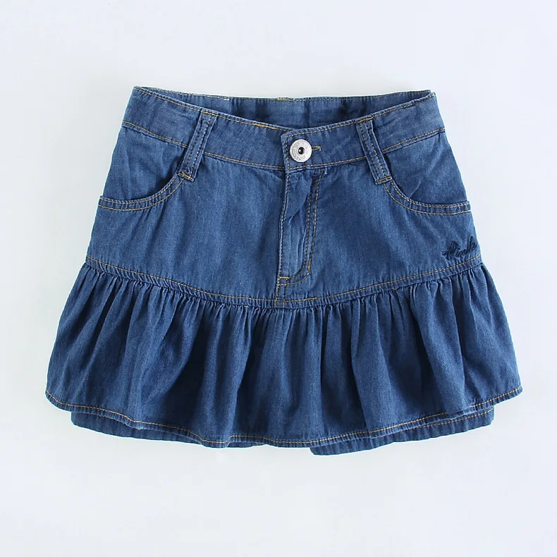 Cute Denim Dress Young Girls Mini Denim Skirts Kids Jean Skirt Cowboy ...