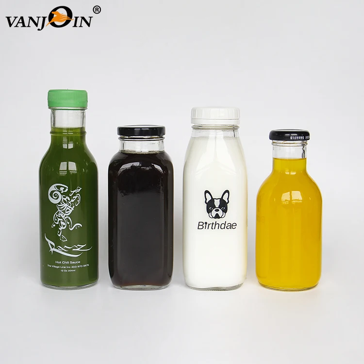 16oz Square Wholesale Glass Juice Soda Bottles With Plastic Screw Cap Buy Juice Glass Bottles