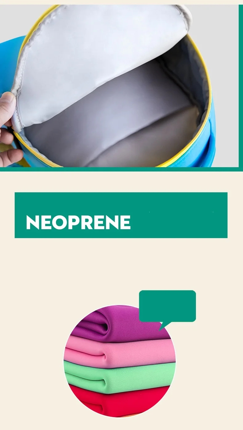 Kindergarten kids school backpack bag Neoprene cute animal backpack for young children toddler