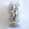 Gift Wrapping Christmas Bow/Silver Holographic Star Ribbon Bows and Ribbon Set for Christmas,Easter,party,festive decorations