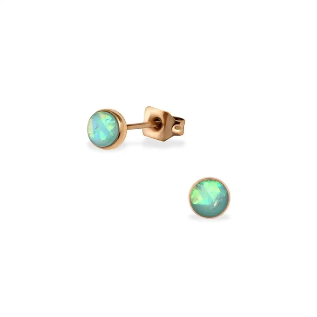 Polished And Nickel Free Square Ear Studs With Cubic Zirconia Sterling Silver 925 Liara