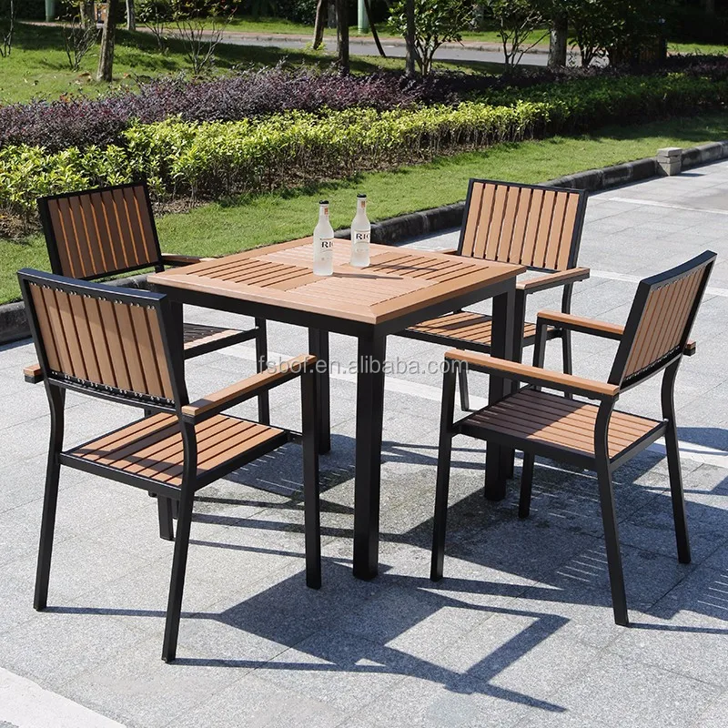 Outdoor Restaurant Furniture Set Aluminum Chair And Table Used For