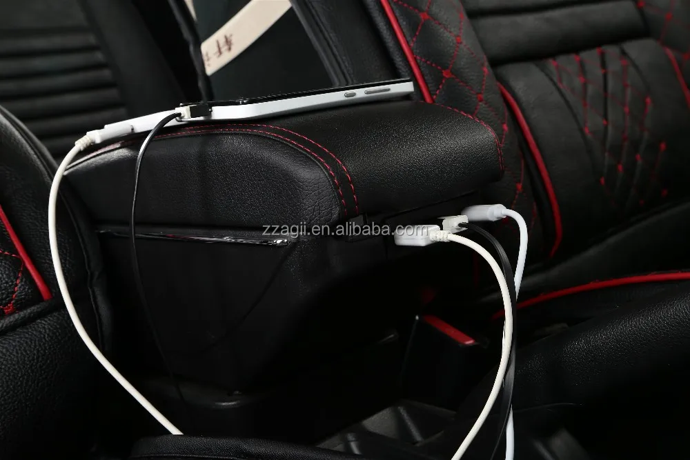 Hot Sale Pu Leather Auto Console Box Conversal Console Box Armrest