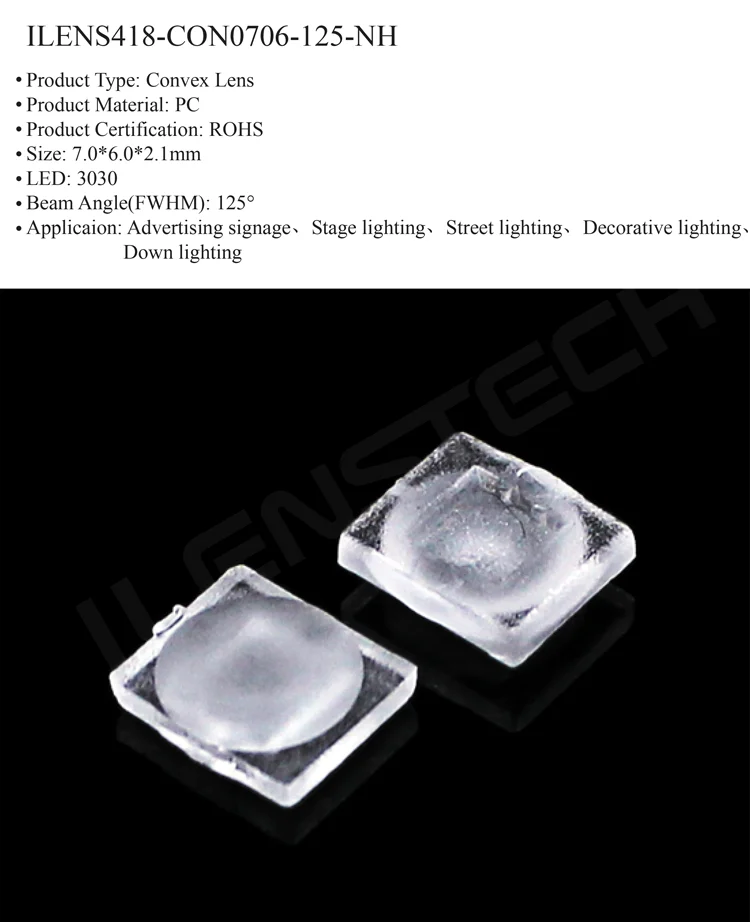 7mm small size led lens for advertising signage