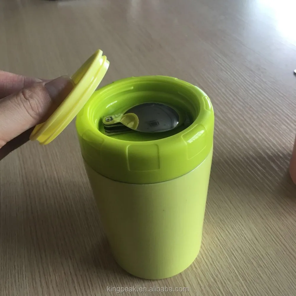 2019 Best 18oz Insulated Food Flask With Folding Spoon/insulated Lunch