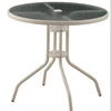 Factory Supply Ripple Pattern Tempered Glass 60/70/80 Round Garden Table/Outdoor Table T-07
