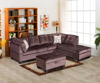 American Latest Corner Sofa Design/fabric Sofa Living Room ...