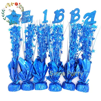 SINNO Blue Weighted Centerpieces, 21st Birthday Decorations For Male