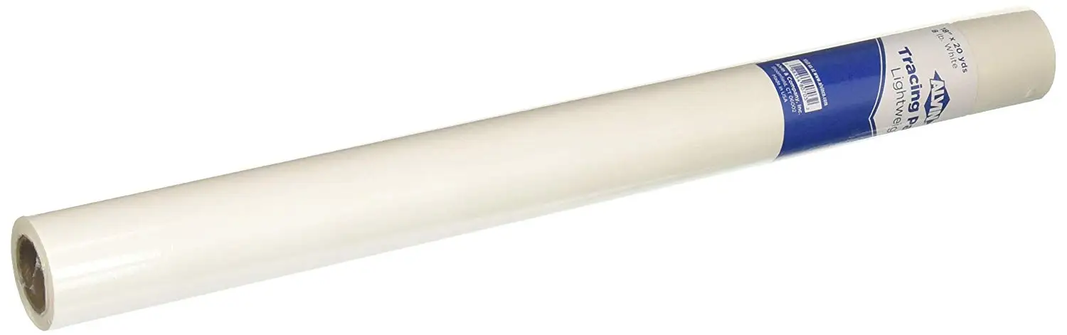 Alvin Lightweight Yellow Tracing Paper Roll 18 inches x 20 yards 55Y-C