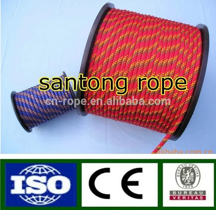 Hot Performance customized package and size 16 strand braided/ diamond braided rope for sailing boat, flagpole