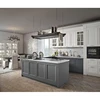 fully assembled wooden shaker kitchen cabinets in elegant gray