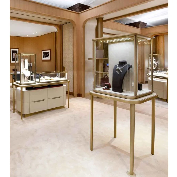 Factory supply custom jewelry cabinet showcase displays for jewellery