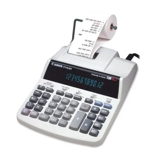 Canon 12-Digit Calc.,2-Color Print,7-23/32"9X49/64"X"2-37/64",Gy *** Product Description: Canon 12-Digit Calc.,2-Color Print,7-23/32"9X49/64"X"2-37/64",Gythe 12-Digit P170-Dh Calculator Incorporates Two-Color, High-Speed Printing, And A Non-Add P ***