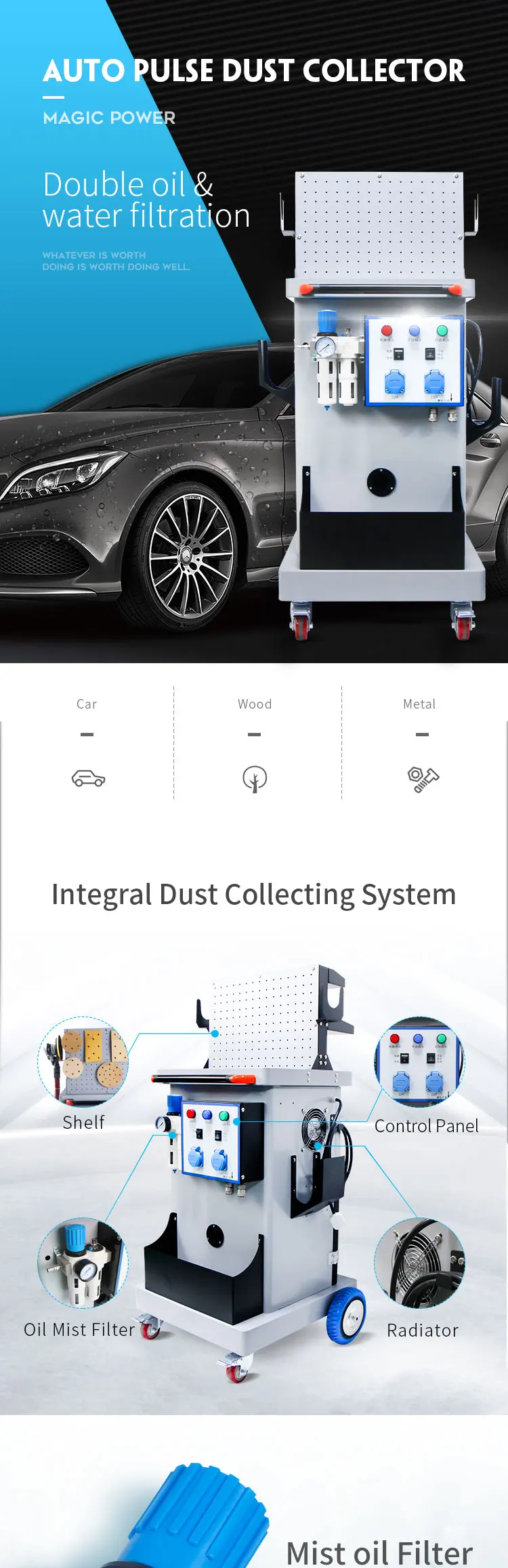 Vehicle Dry Sanding Primer Machine For Car Paint Working