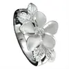 Stainless steel Plumeria w/ Maile Leaf Ring Hawaiian Jewelry ( Ml-MA -121228-27)