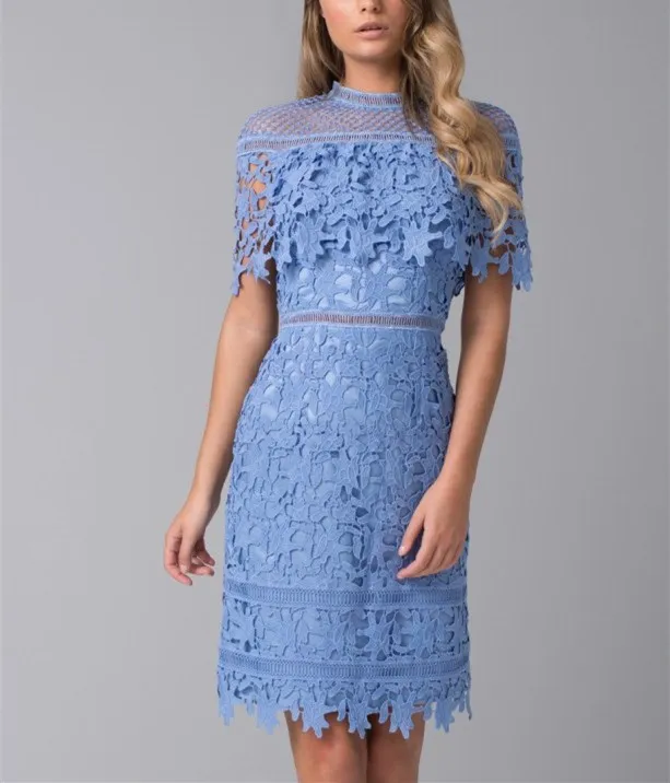 sexy blue lace dress