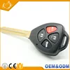 New Uncut 4 buttons No Chips Inside Replacement Keyless smart Remote Fob Car Key Case Shell For TOYOTA Corolla