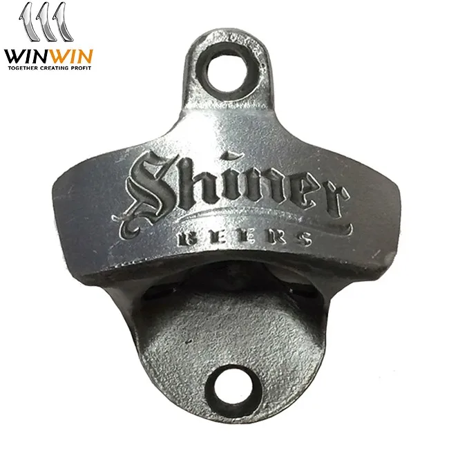 Customized wall mount bottle opener