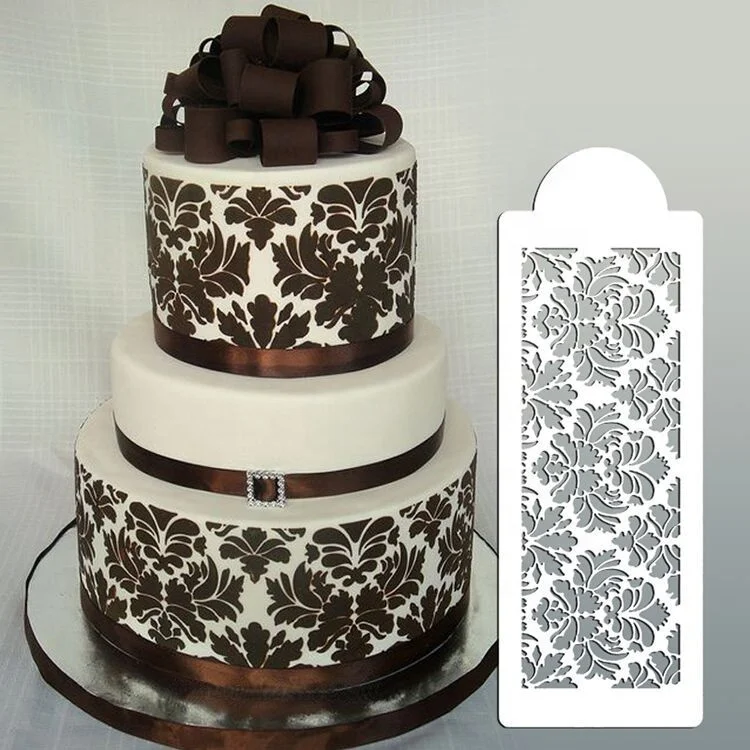 Customize Cake Stencil For Decoration Ecofriendly Laser Cutting Pet