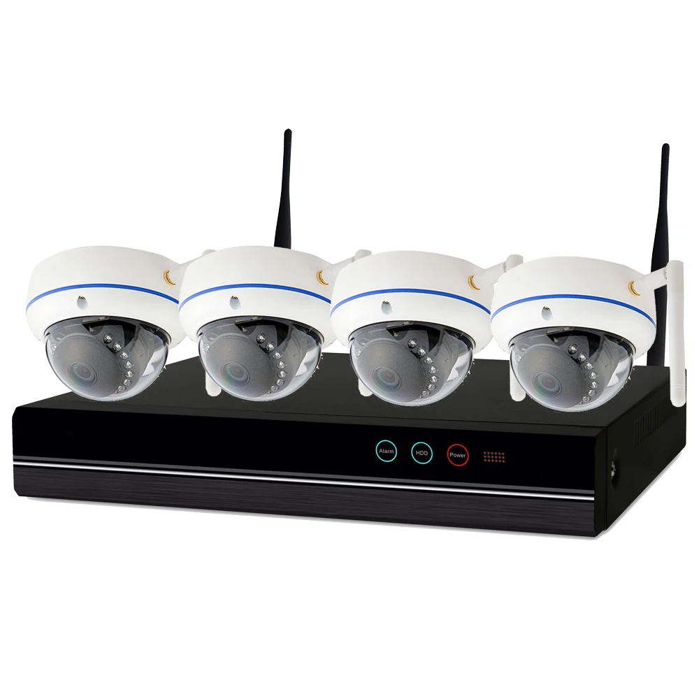 H.264 Wireless Ip Network Video Recorders Security System 4ch Wifi Nvr Kit Camera De