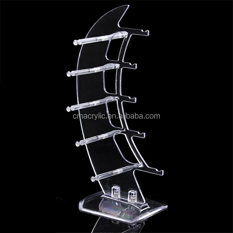CLEAR ACRYLIC PERSPEX PLEXIGLASS COUNTER TOP GLASSES DISPLAY FOR 5 PAIRS