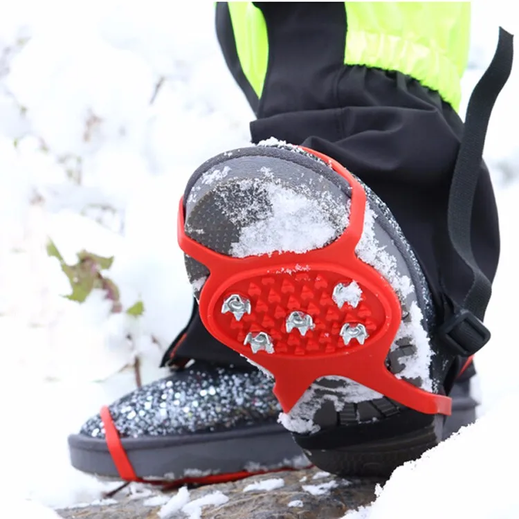 New S M L Xl 4 Size Universal Ice No Slip Snow Shoe Spikes Grips Cleats