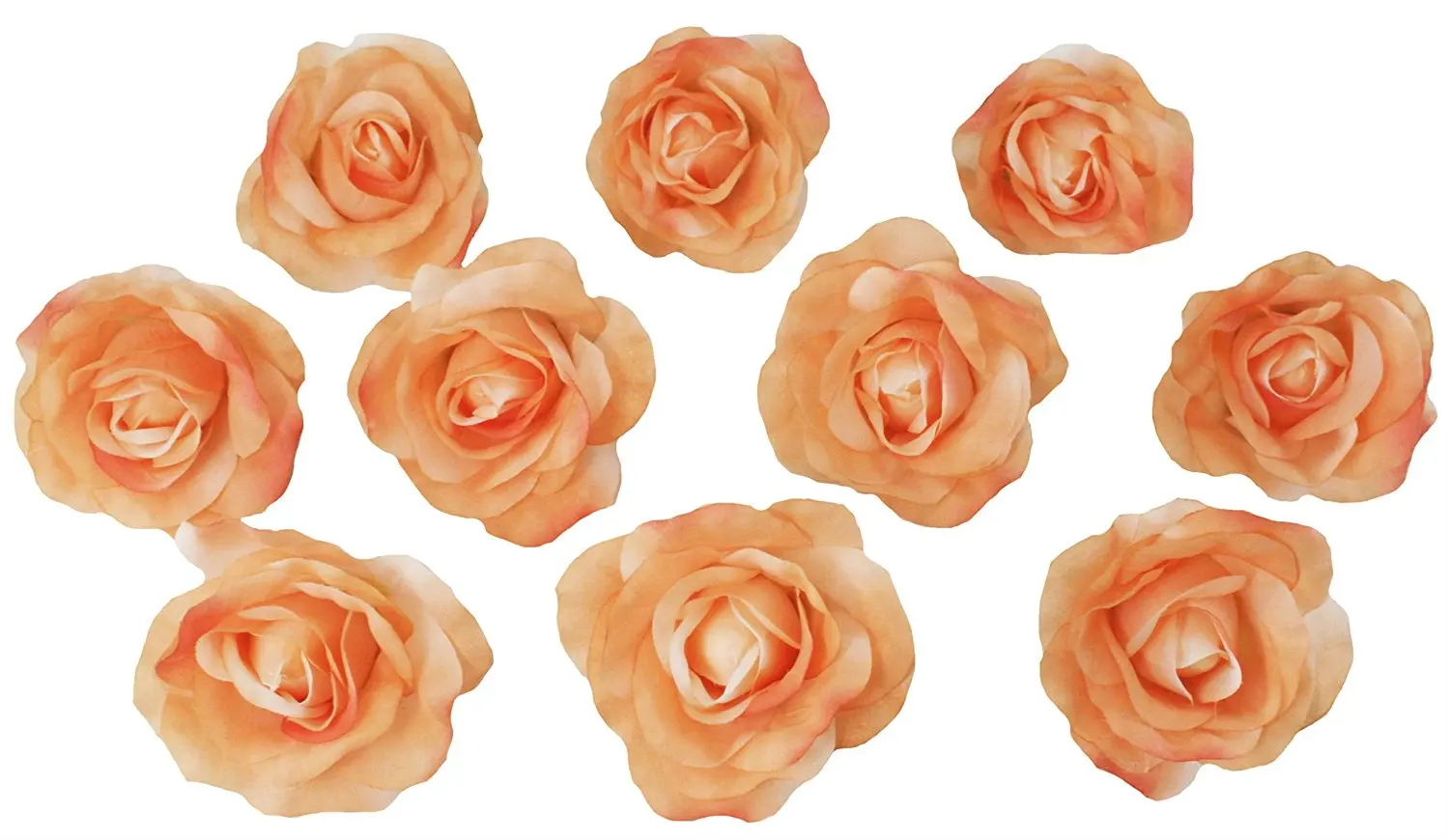 Buy 10 Peach Rose Heads Silk Flower Wedding Reception Table