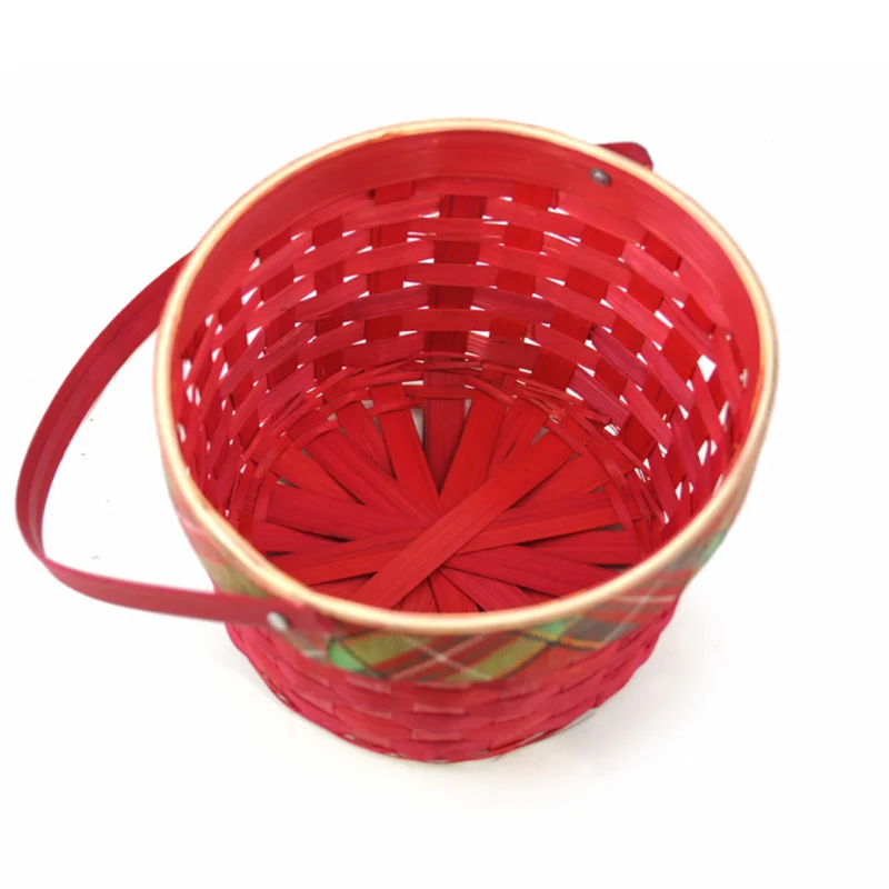 Christmas Bamboo Basket Gift Basket With Handle Buy Bamboo Gift