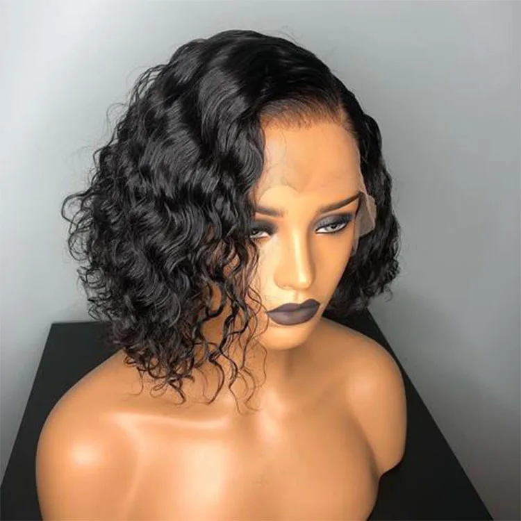 Glueless Bob Wigs Kinky Curly Pre Plucked Brazilian Virgin Human Hair Full Lace Wigs Buy Pre 