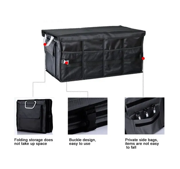 Travel Collapsible Suv Cargo Truck Boot Stayhold Trunk Organizer Truck ...